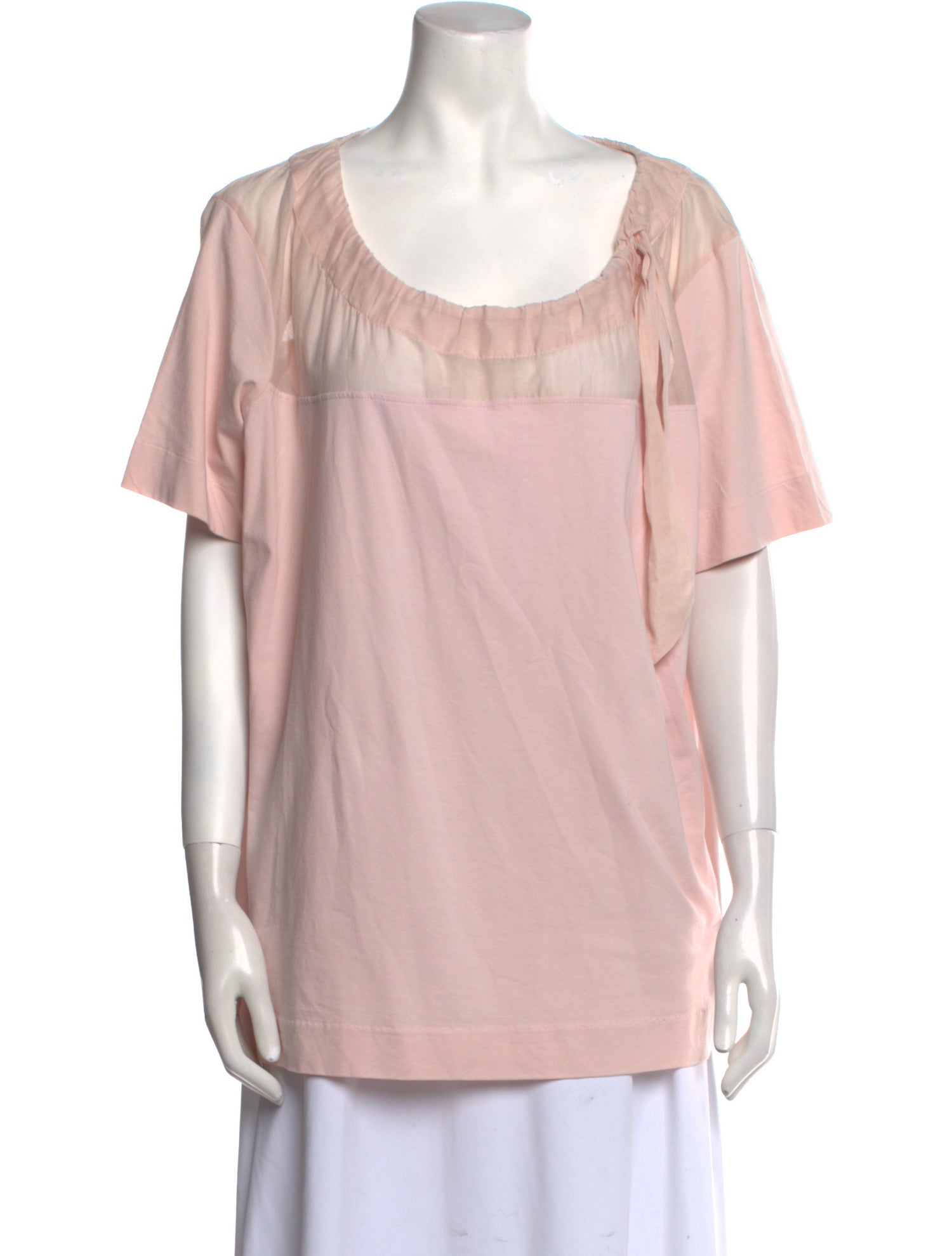 Marina Rinaldi Scoop Neck Short Sleeve Blouse