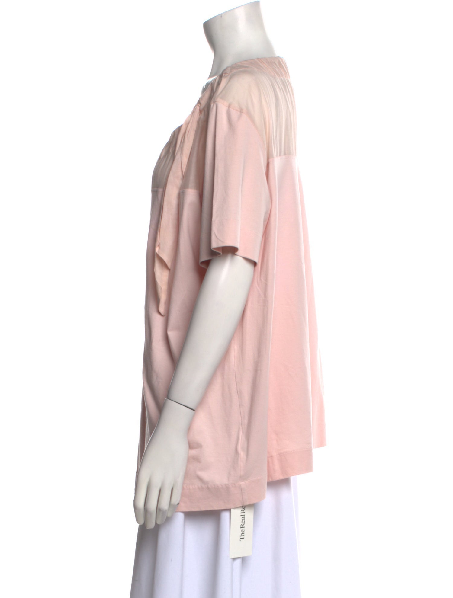 Marina Rinaldi Scoop Neck Short Sleeve Blouse