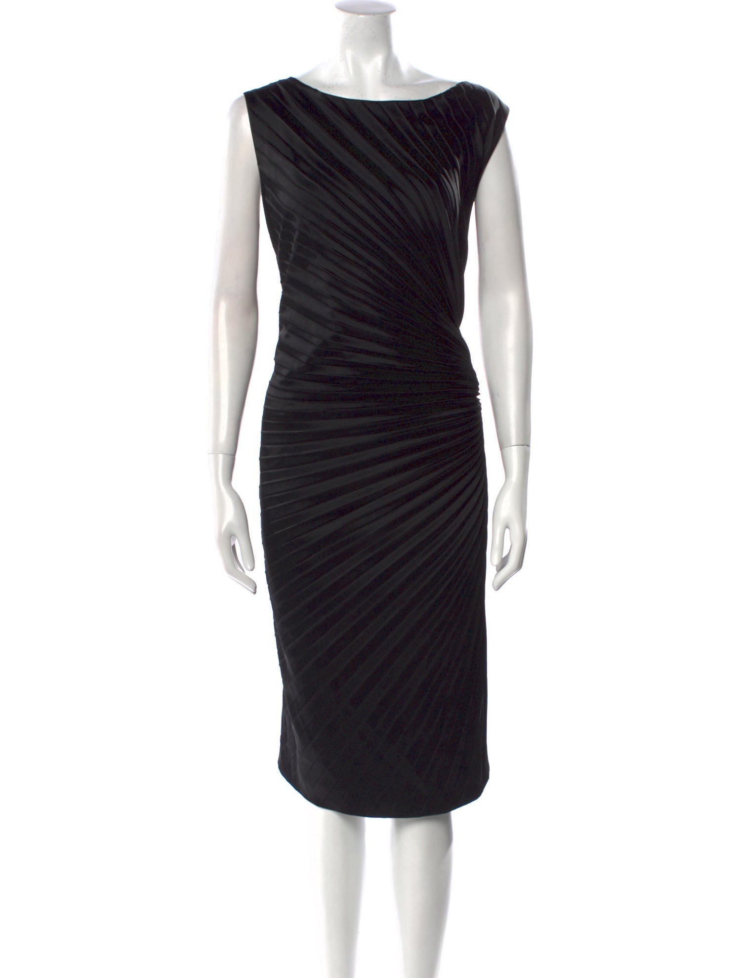 Marina Rinaldi Bateau Neckline Midi Length Dress