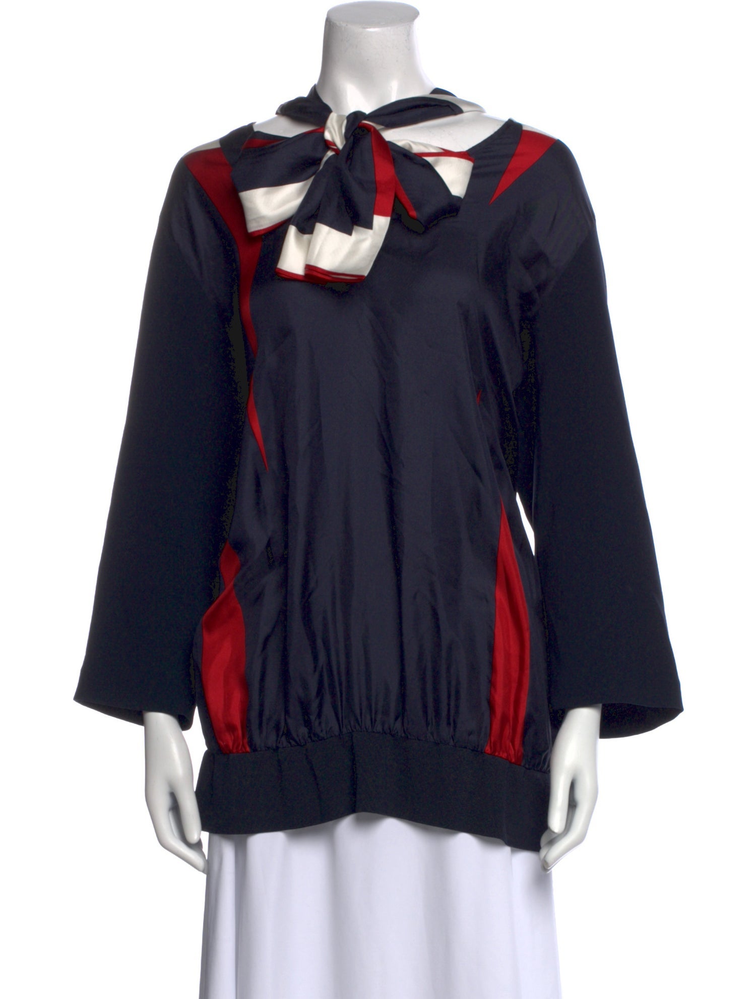 Marina Rinaldi Printed Mock Neck Sweatshirt