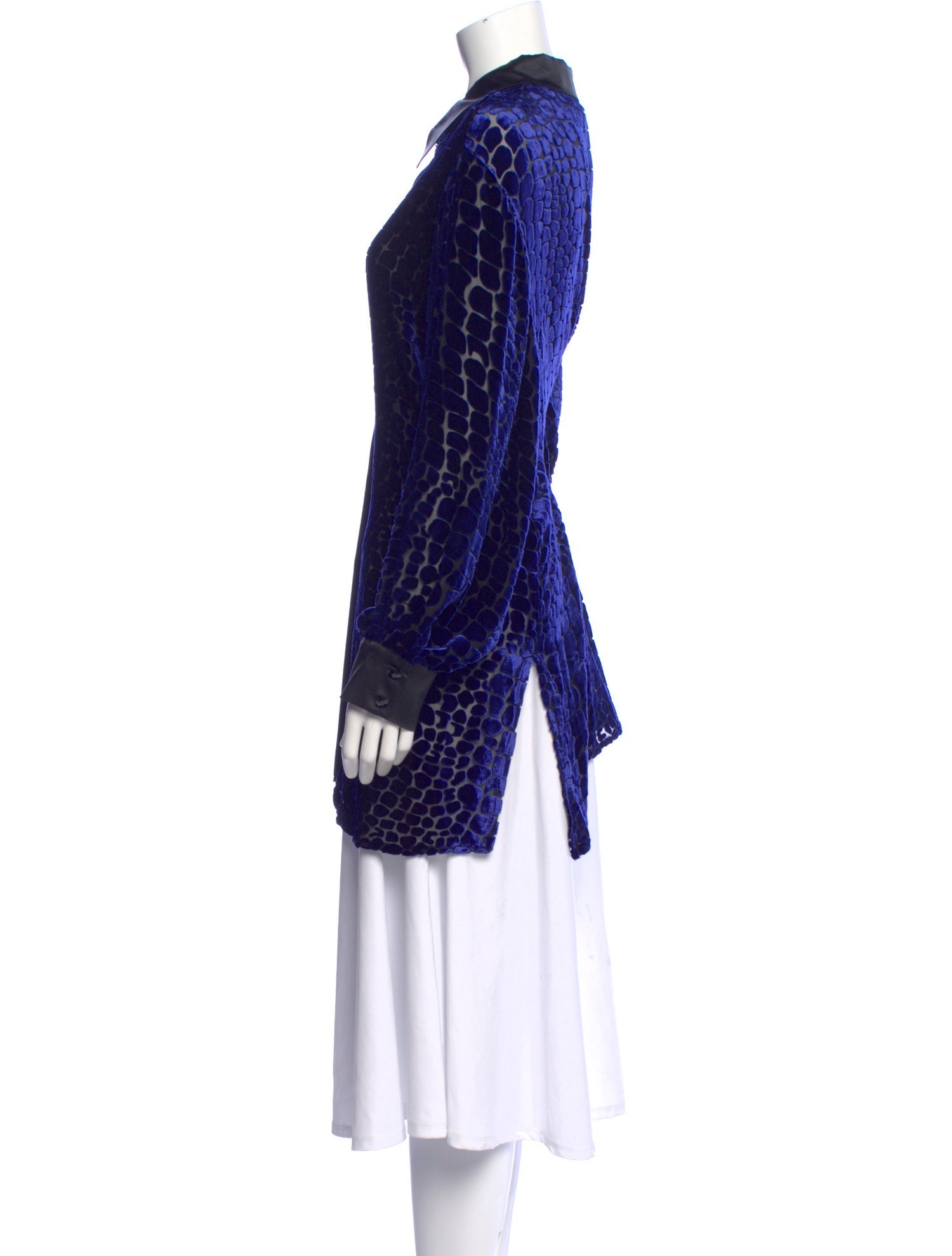 Marina Rinaldi Animal Print Long Sleeve Button-Up Top