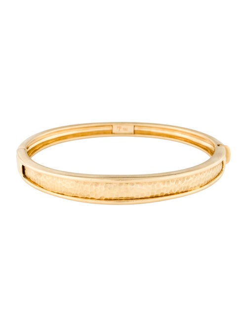 Mark Patterson 18K Hammered Hinge Bangle Bracelet