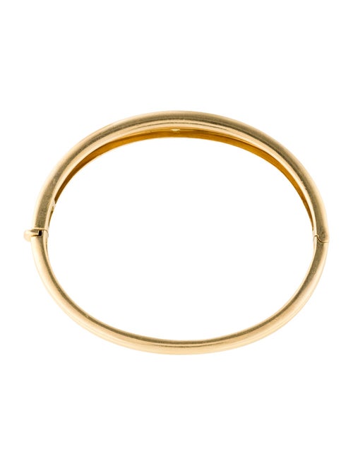Mark Patterson 18K Hammered Hinge Bangle Bracelet