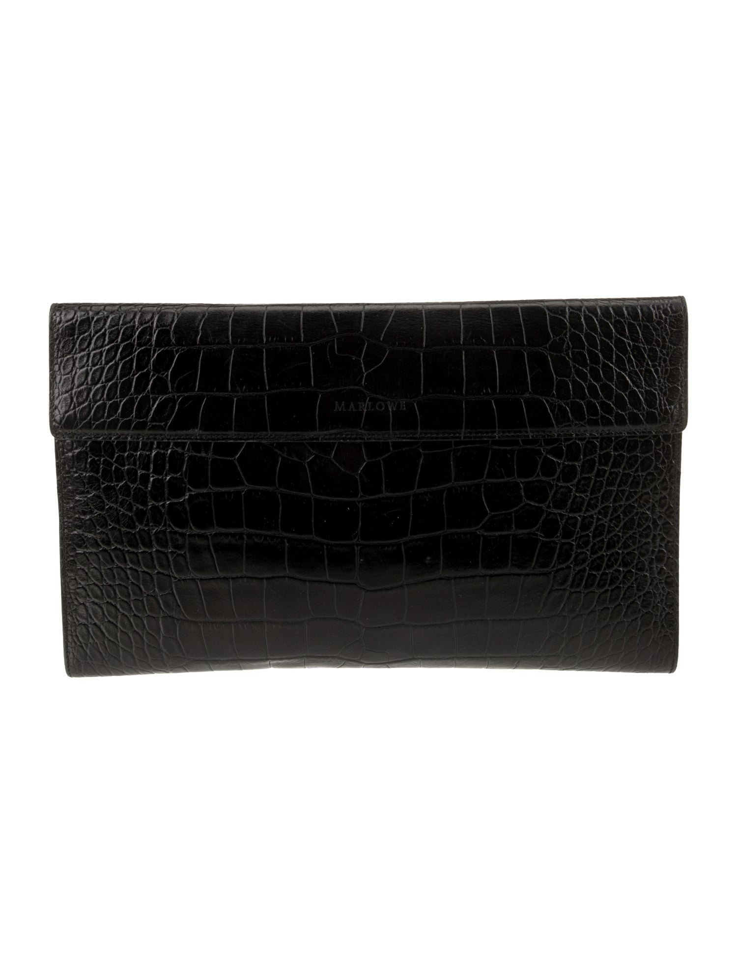 Marlowe Embossed Leather Clutch