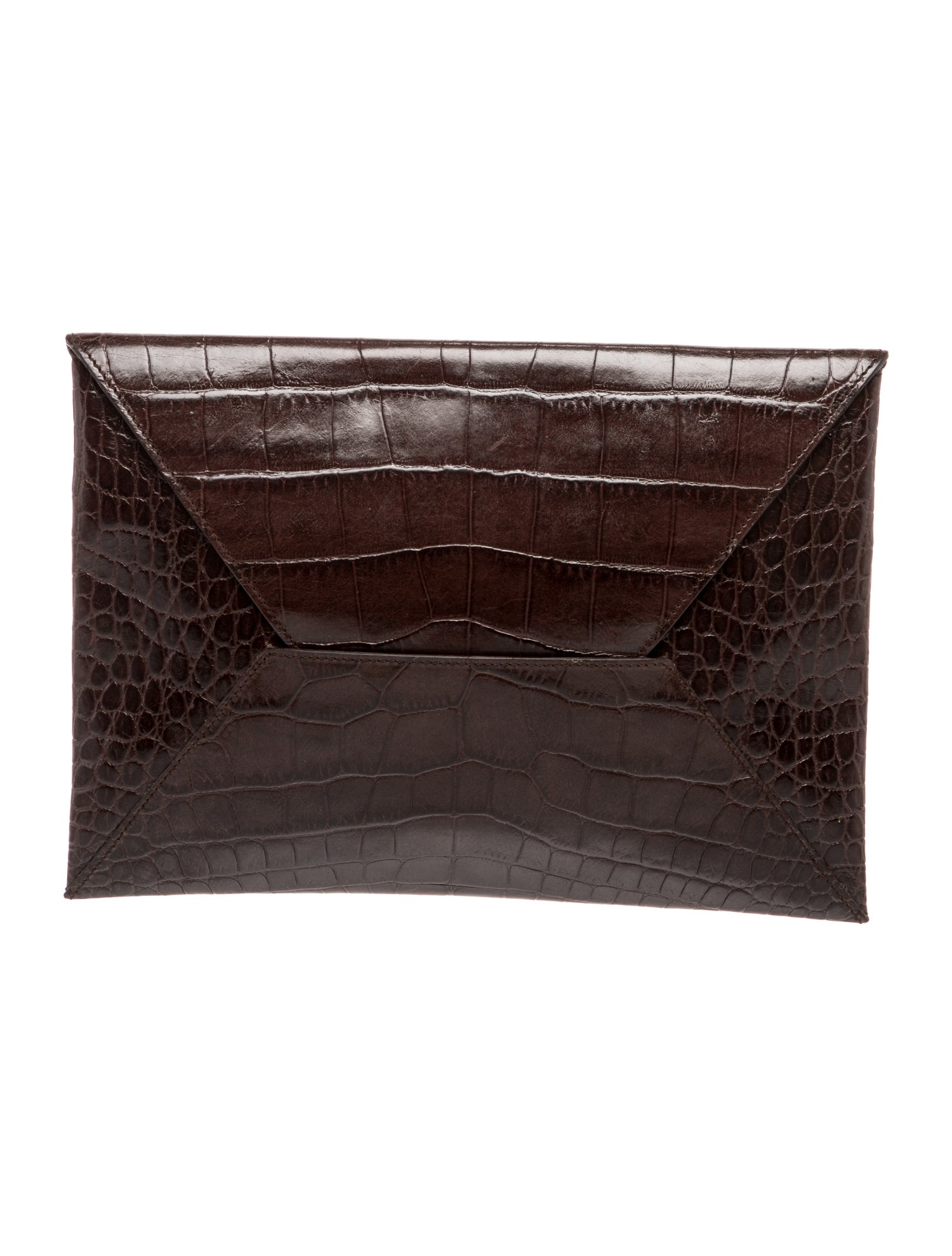 Marlowe Embossed Leather Clutch