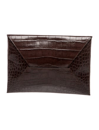Marlowe Embossed Leather Clutch