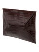 Marlowe Embossed Leather Clutch