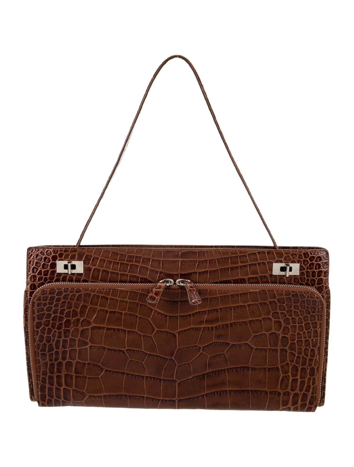 Marlowe Embossed Leather Shoulder Bag
