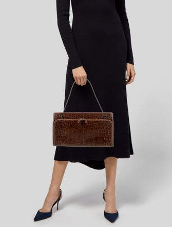 Marlowe Embossed Leather Shoulder Bag