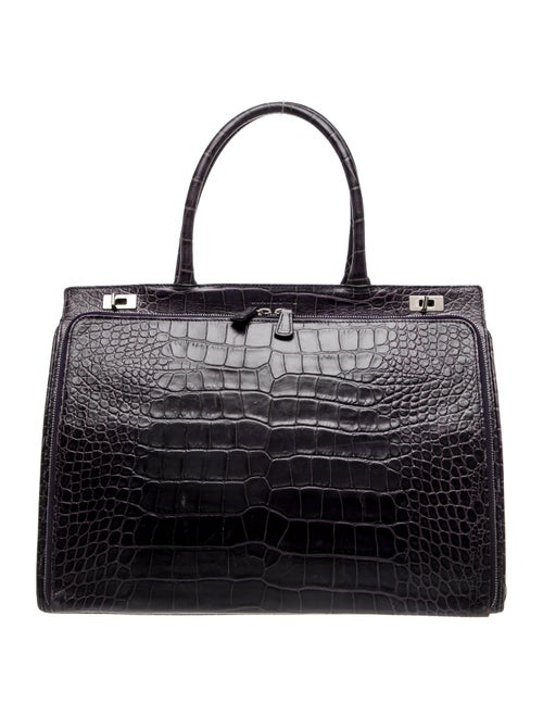 Marlowe Embossed Leather Top Handle Bag