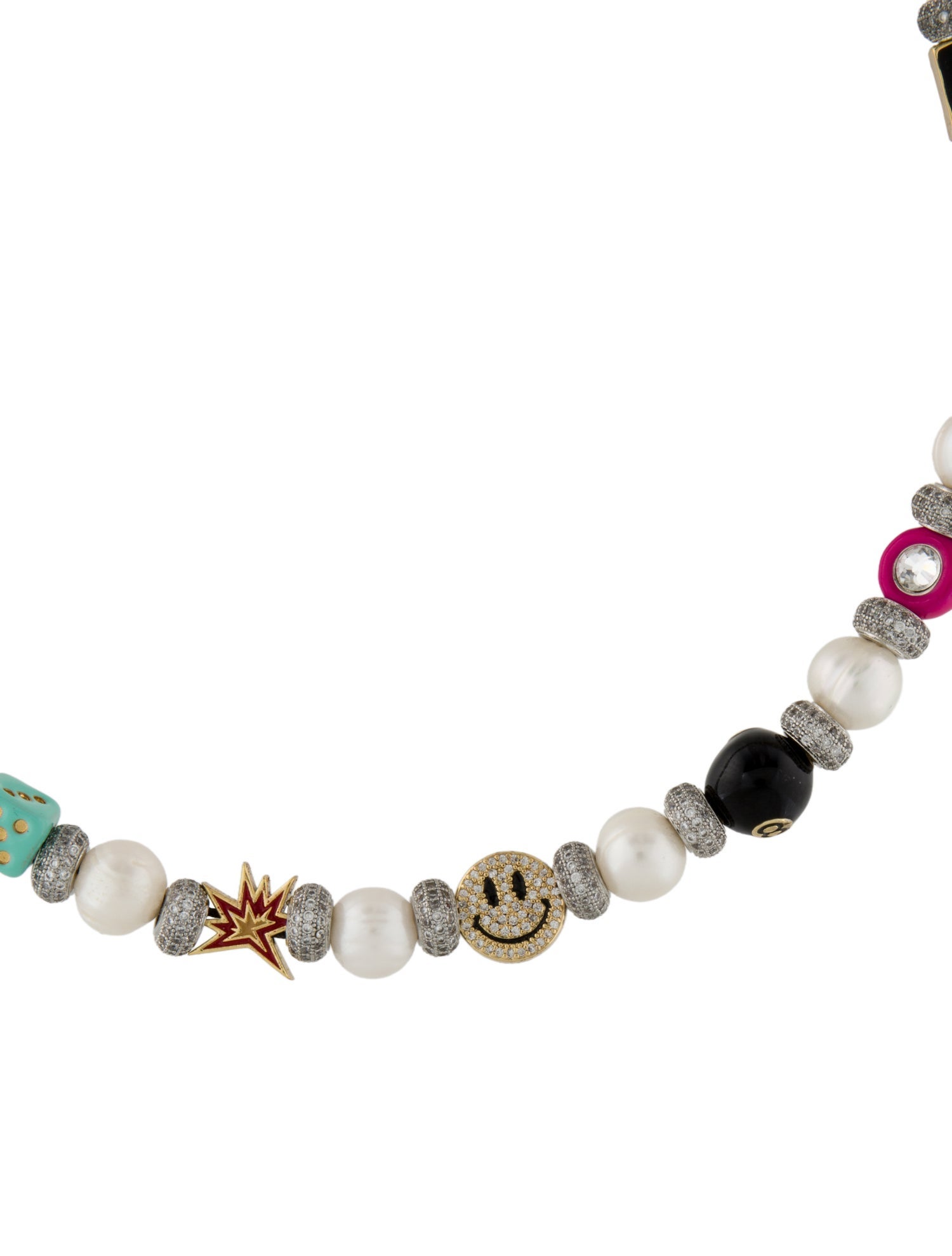 Martha Calvo Enamel & Pearl Choker Necklace