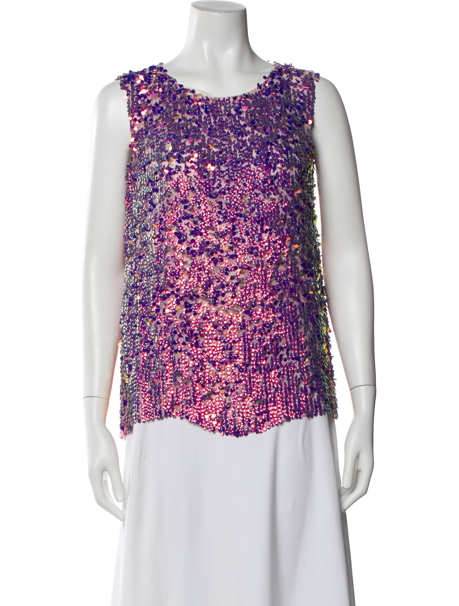 Marit Ilison Patterned Crew Neck Top