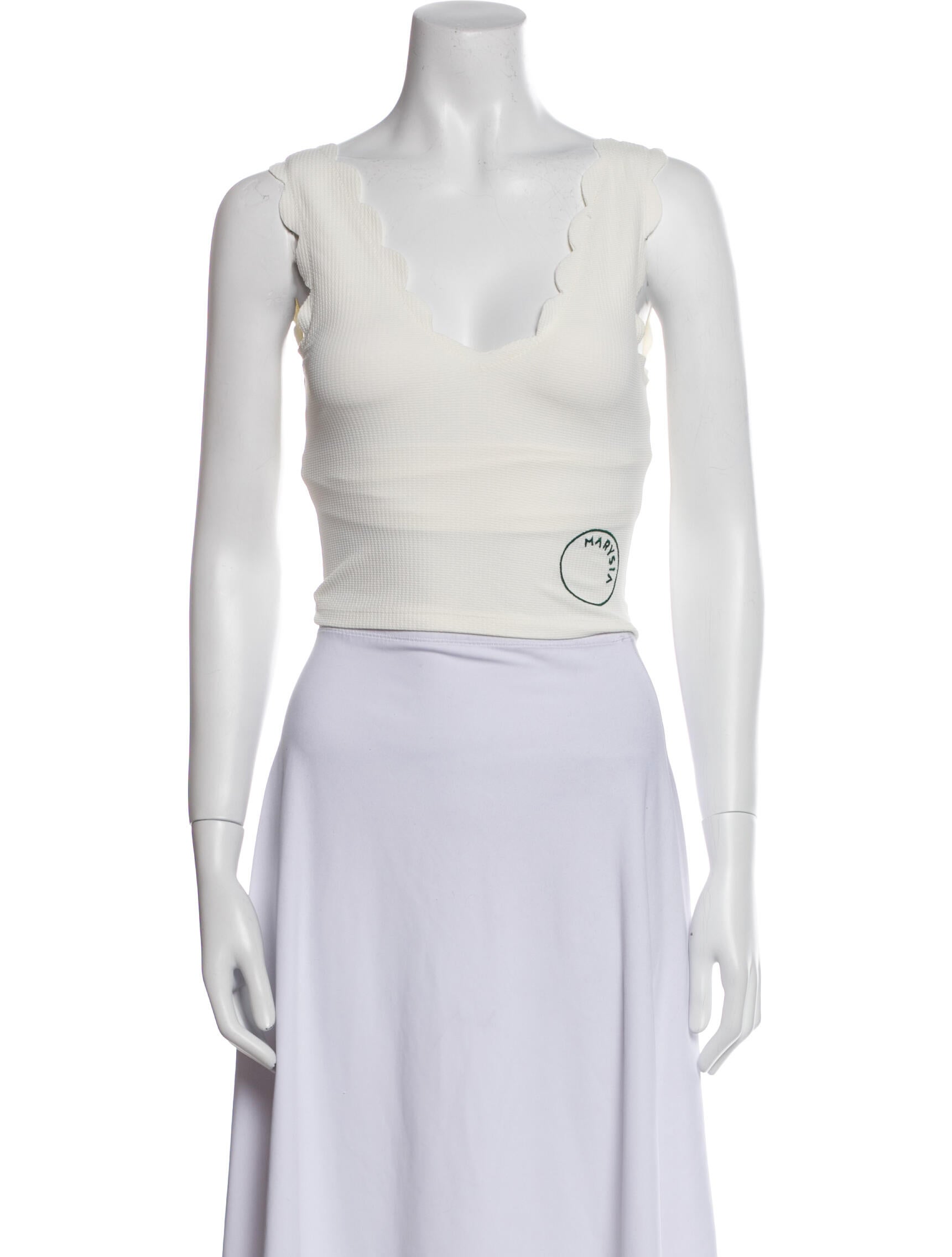 Marysia Sport V-Neck Sleeveless Crop Top