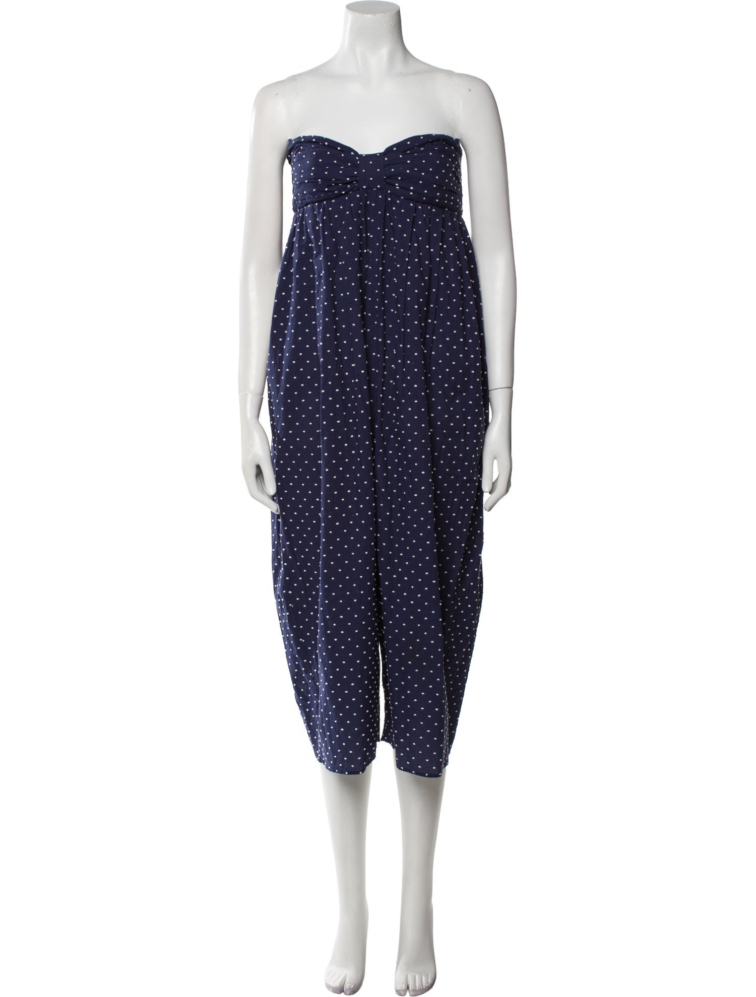 Marysia Sport Polka Dot Print Strapless Jumpsuit