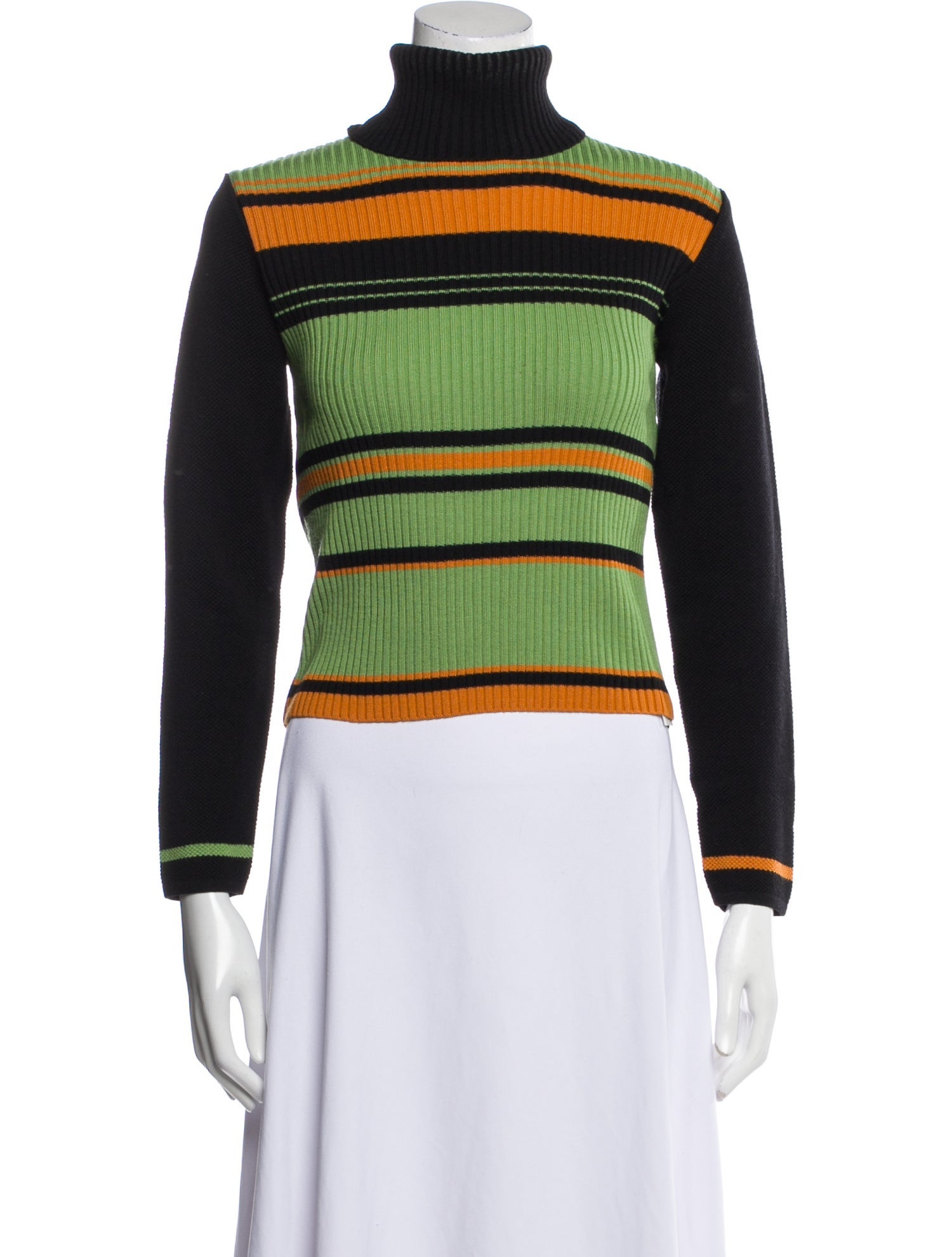 Marina Spadafora Striped Turtleneck Sweater