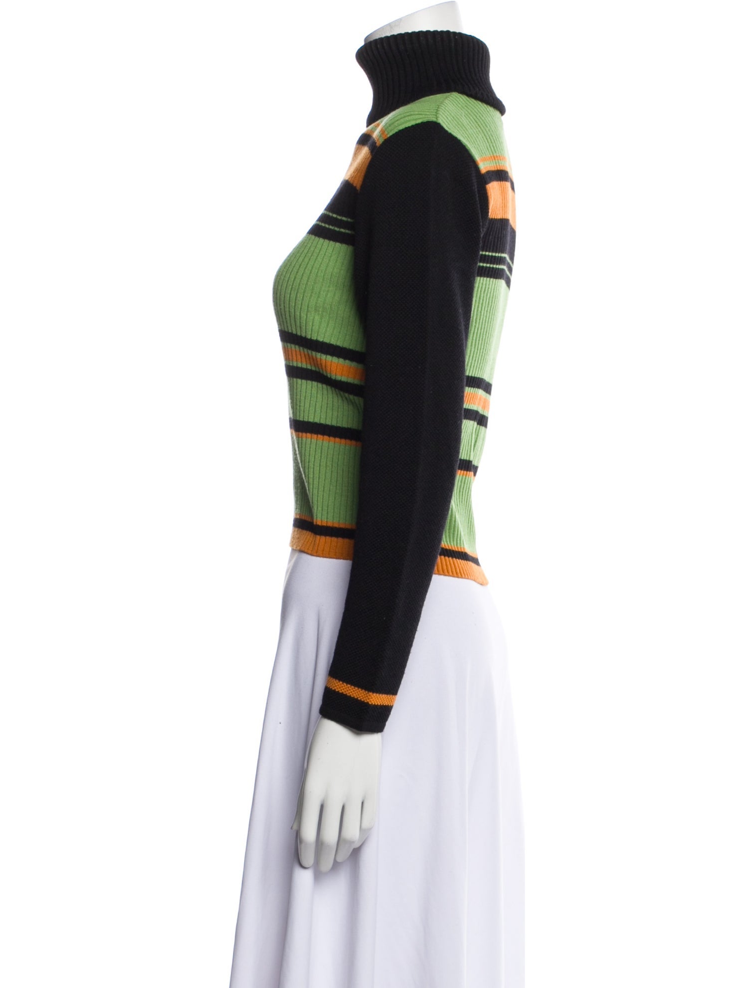 Marina Spadafora Striped Turtleneck Sweater