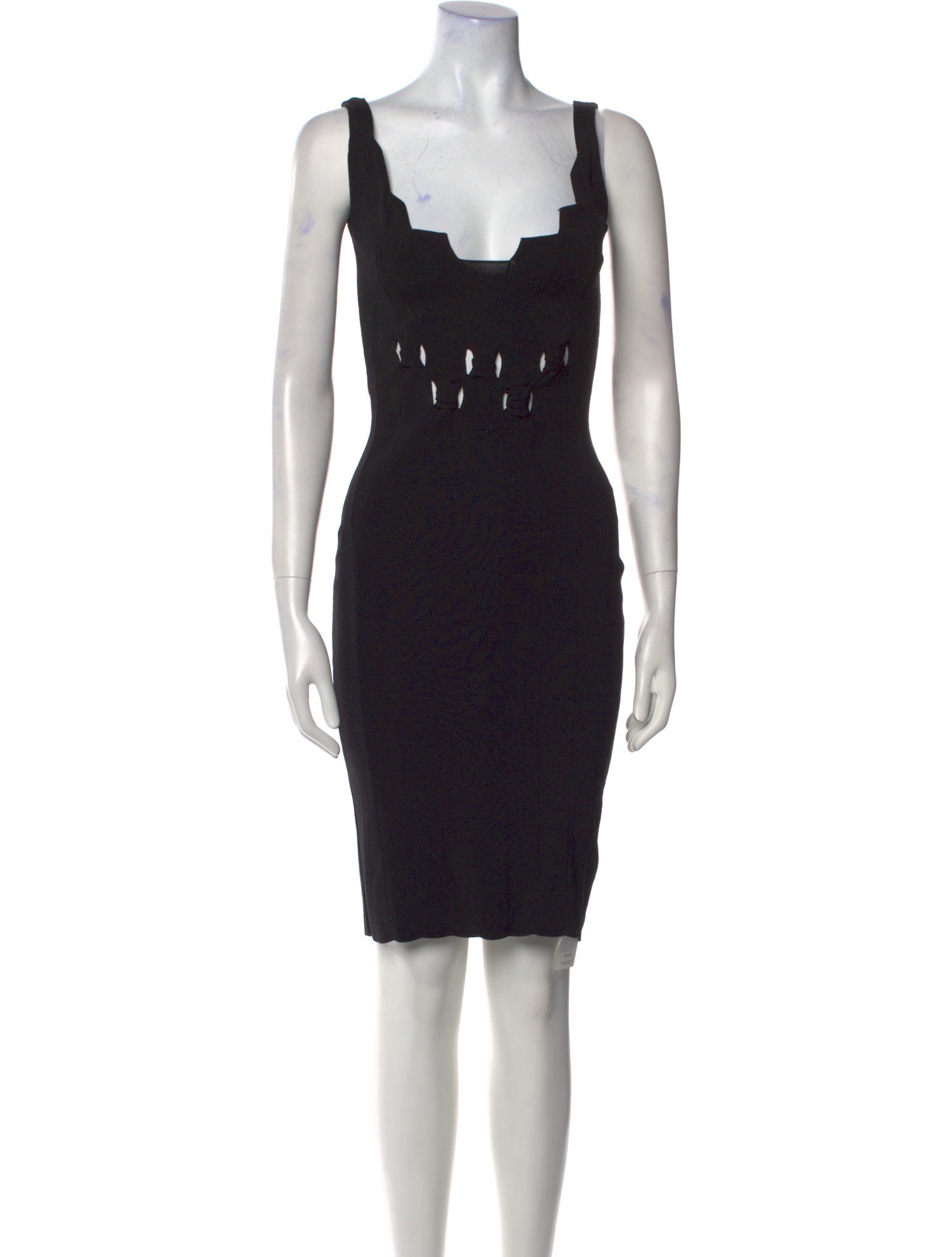 Marina Spadafora Square Neckline Knee-Length Dress