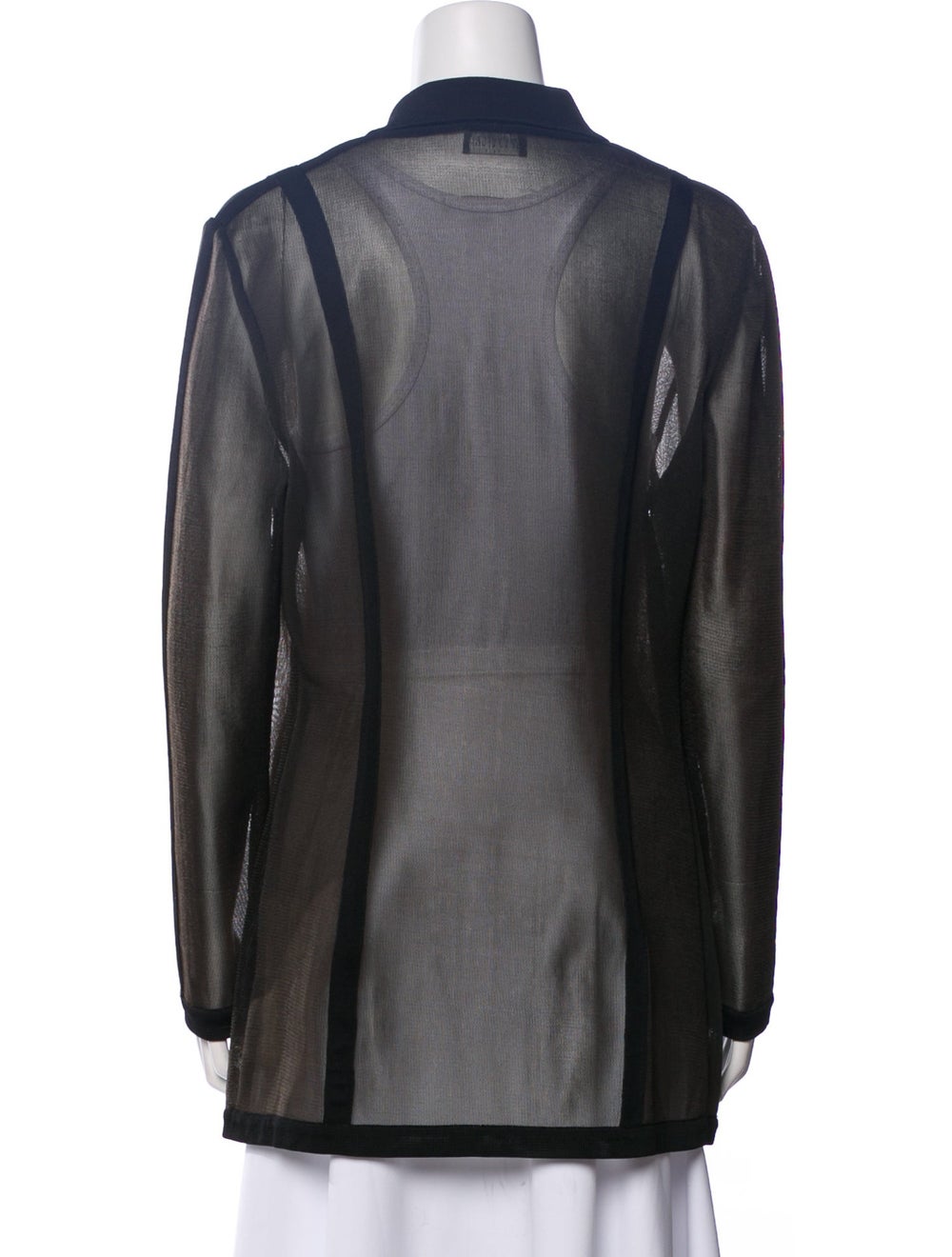 Marina Spadafora Jacket Black Stand Collar - image 3