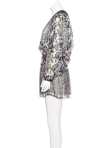 Boho Chic Festival Vibe Butterfly by Matthew Williamson Black Mini Dress UK12 LG276 main image 1