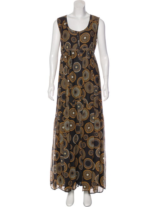 Matthew Williamson Printed Maxi Dress Brown