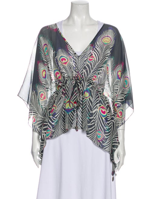 Matthew Williamson Silk Printed Blouse Grey