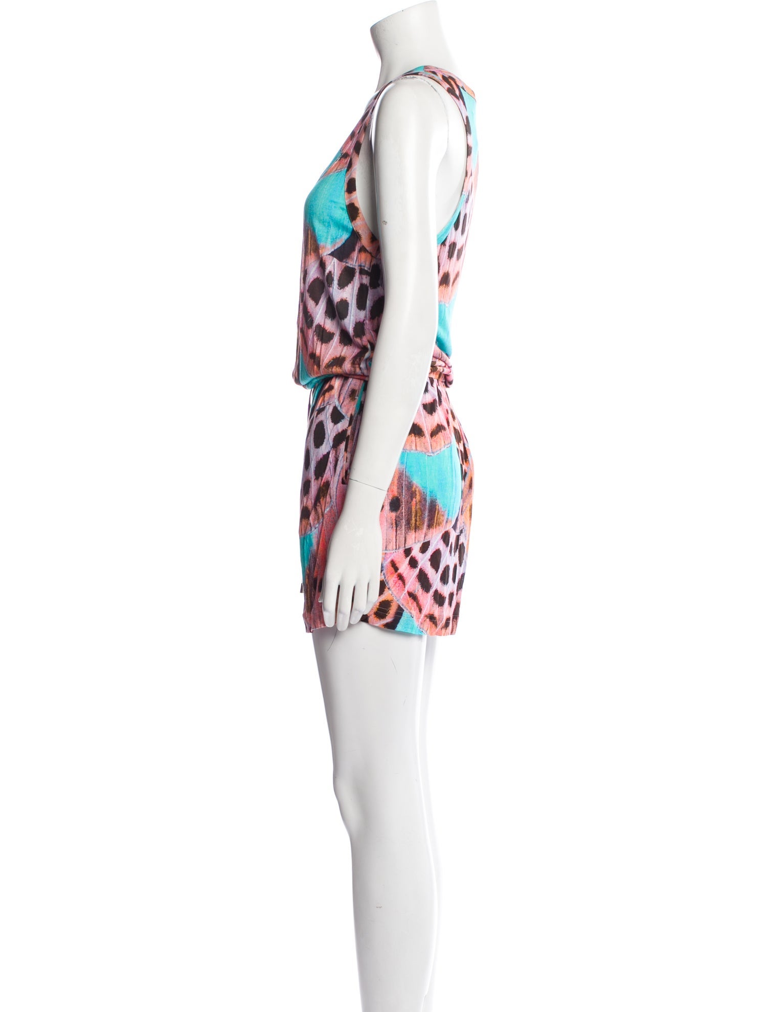 Matthew Williamson | Multi colored short sleeve v-neck cover up