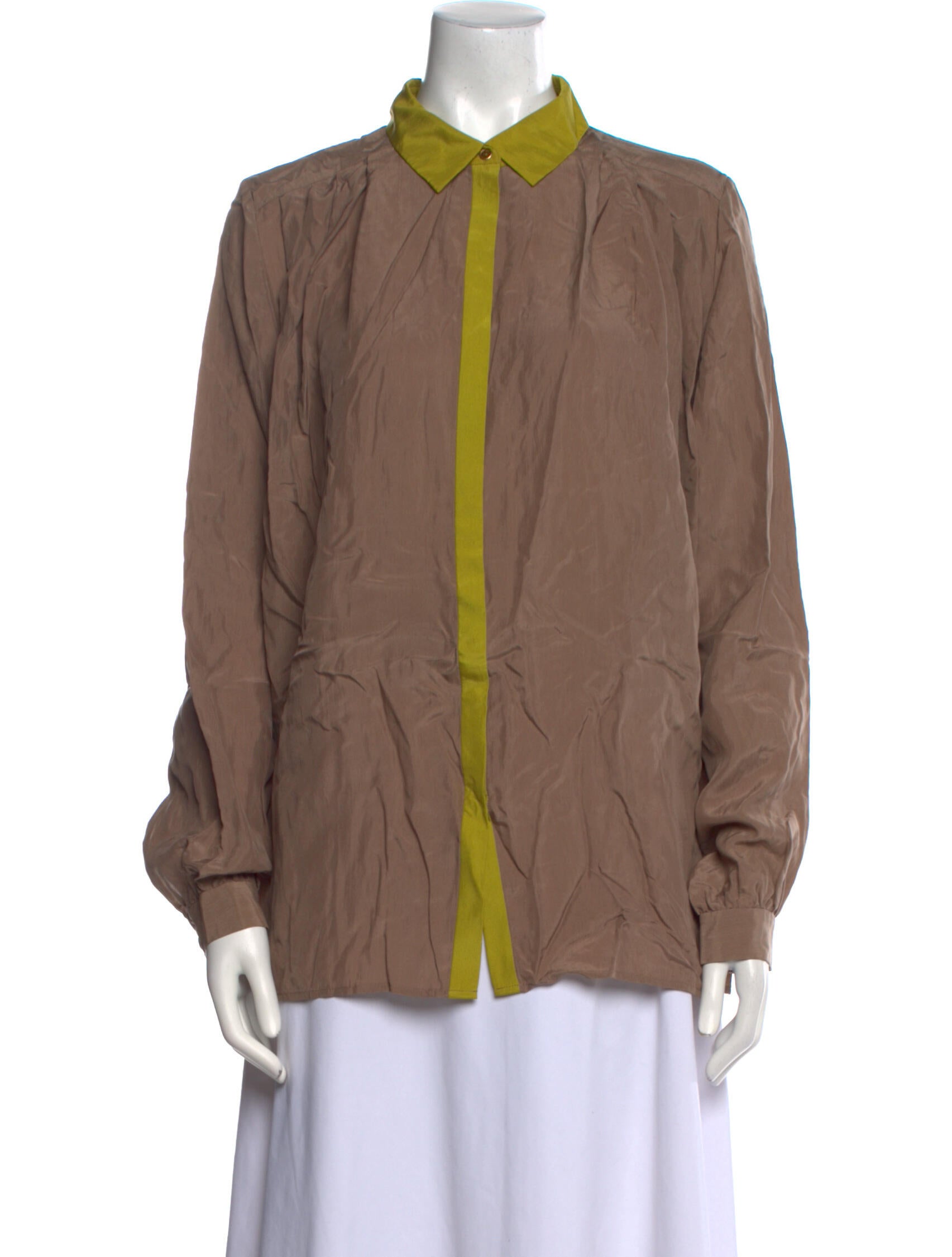Matthew Williamson Silk Long Sleeve Button-Up Top