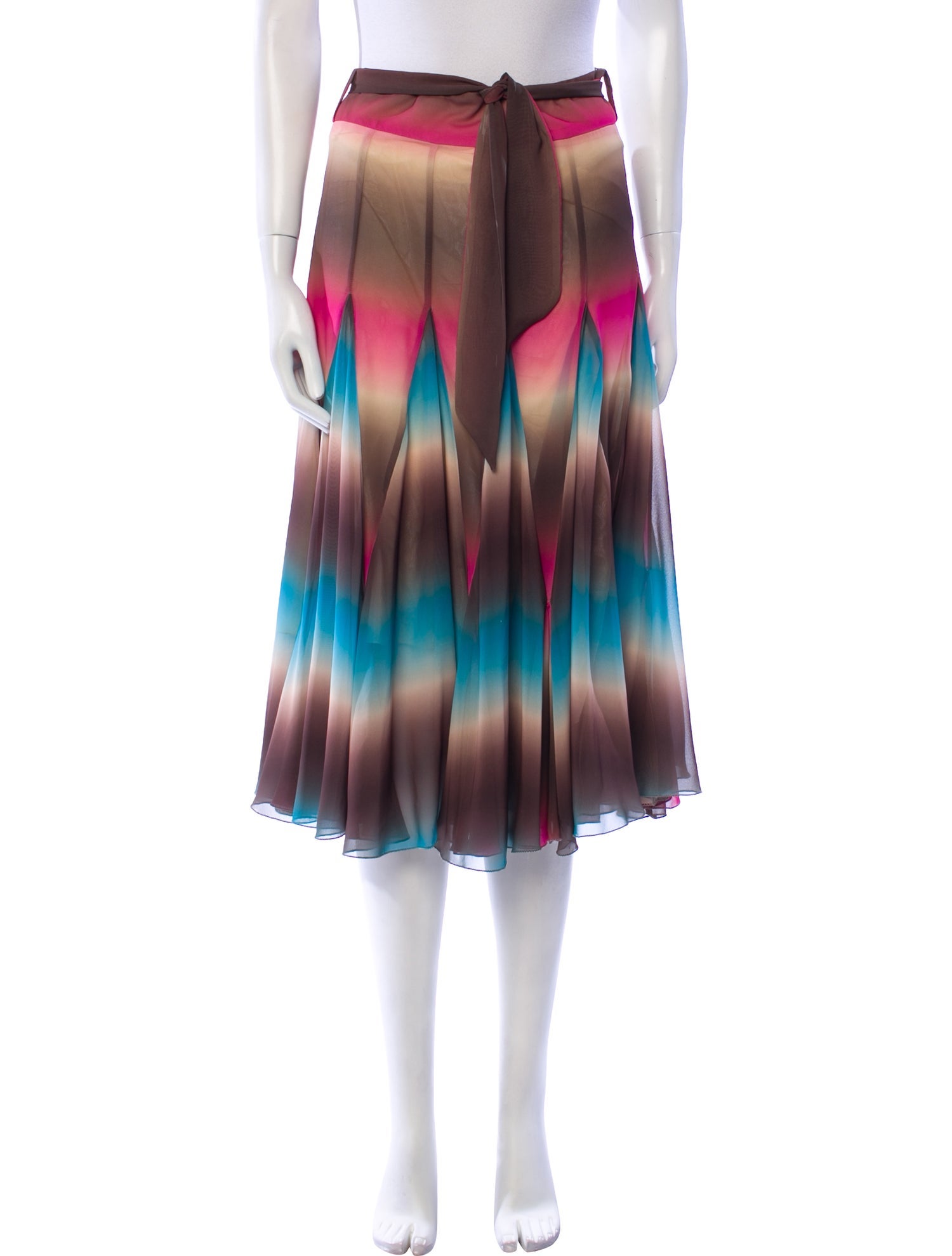 Matthew Williamson Tie-Dye Print Midi Length Skirt
