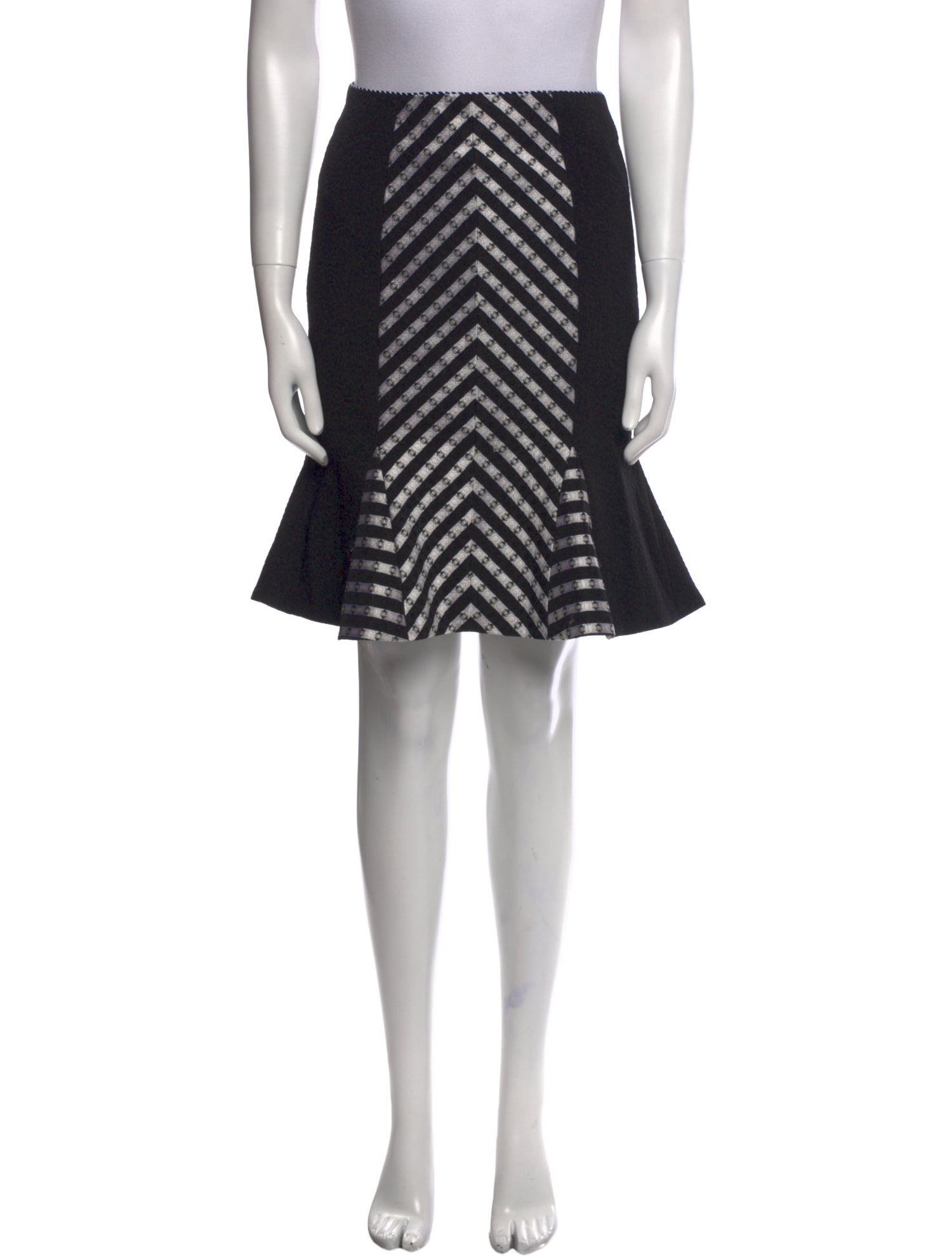 Matthew Williamson Striped Knee-Length Skirt