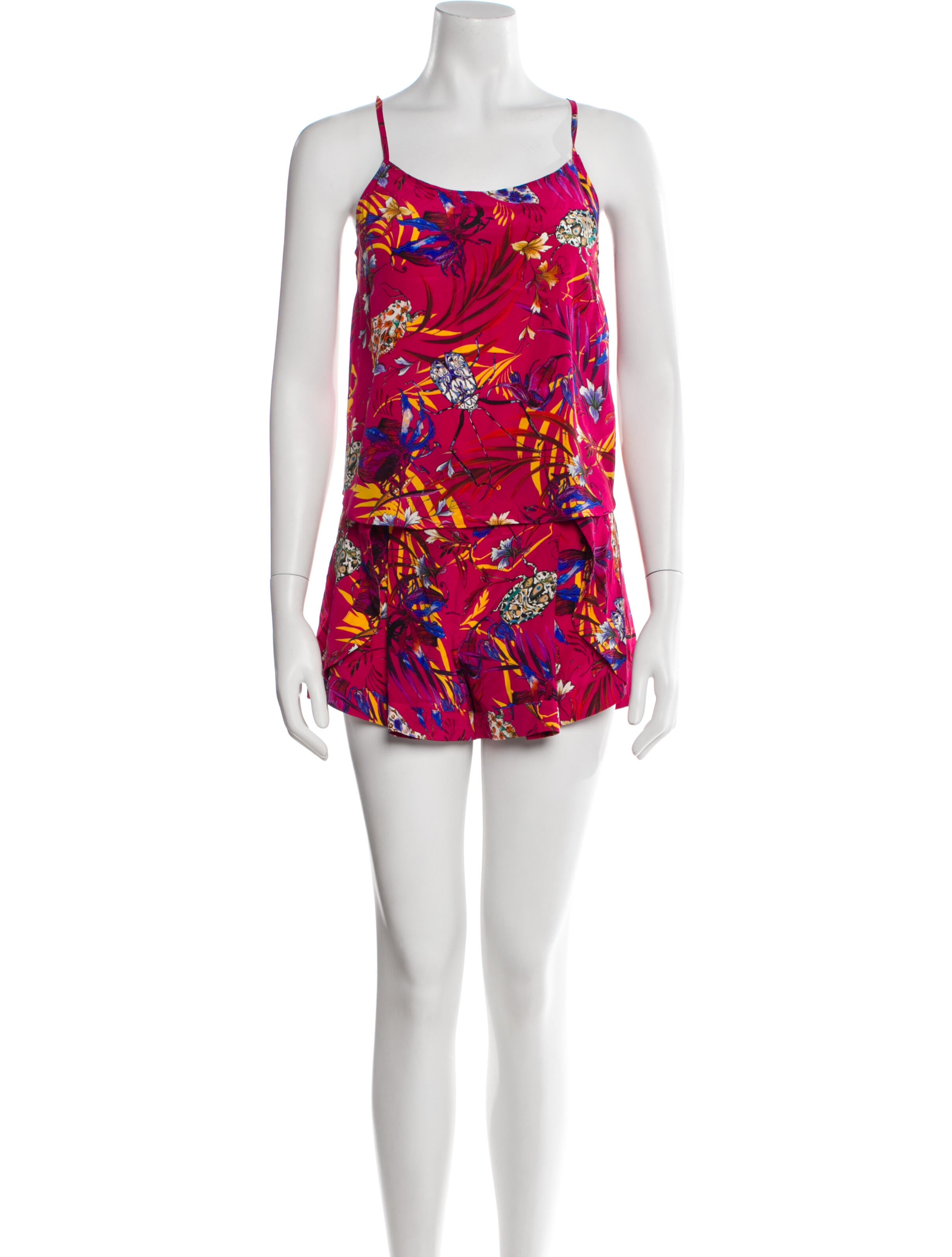 Matthew Williamson Silk Floral Print Short Set