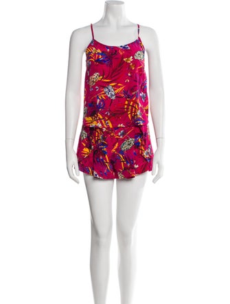 Matthew Williamson Silk Floral Print Short Set