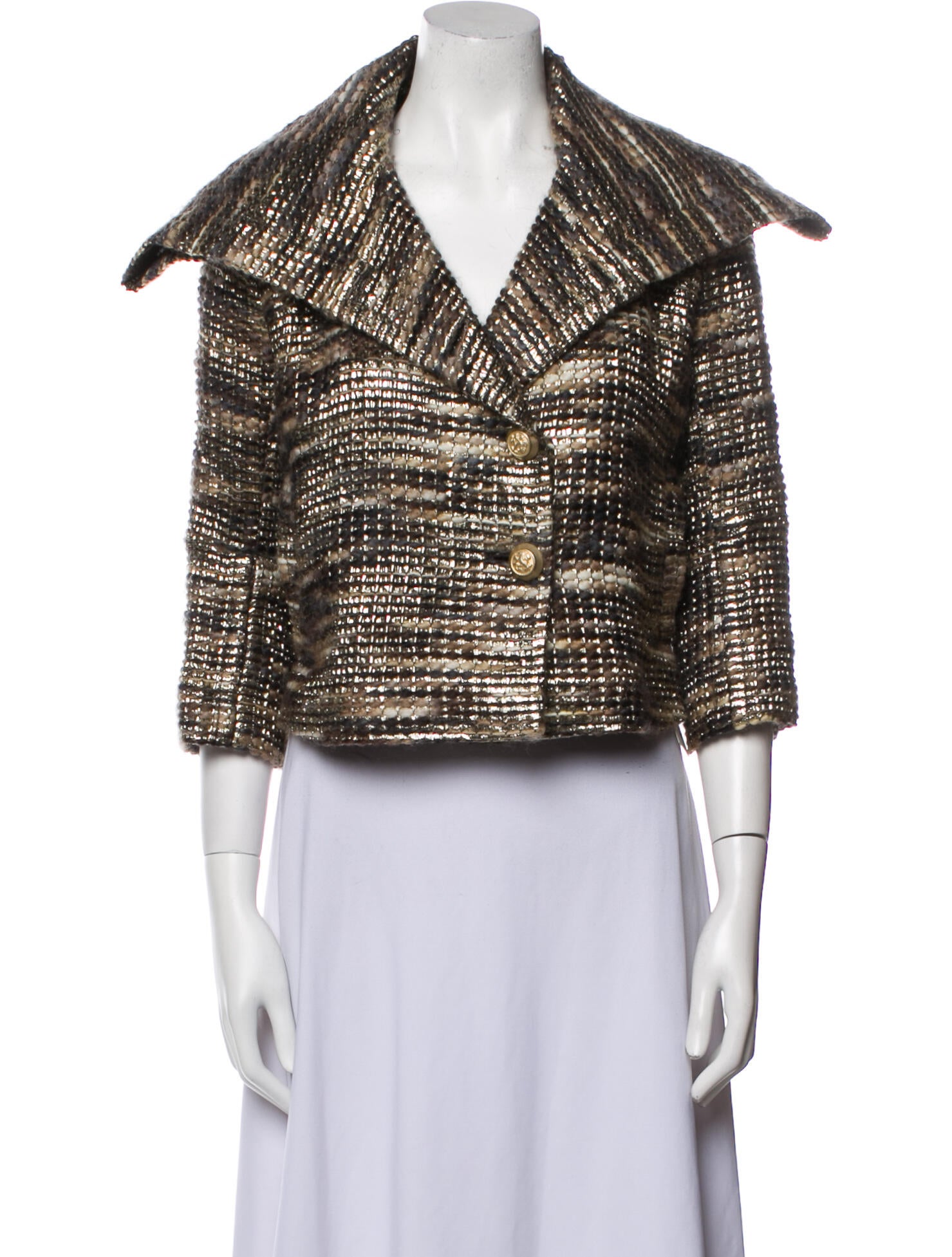 Matthew Williamson Wool Tweed Pattern Blazer