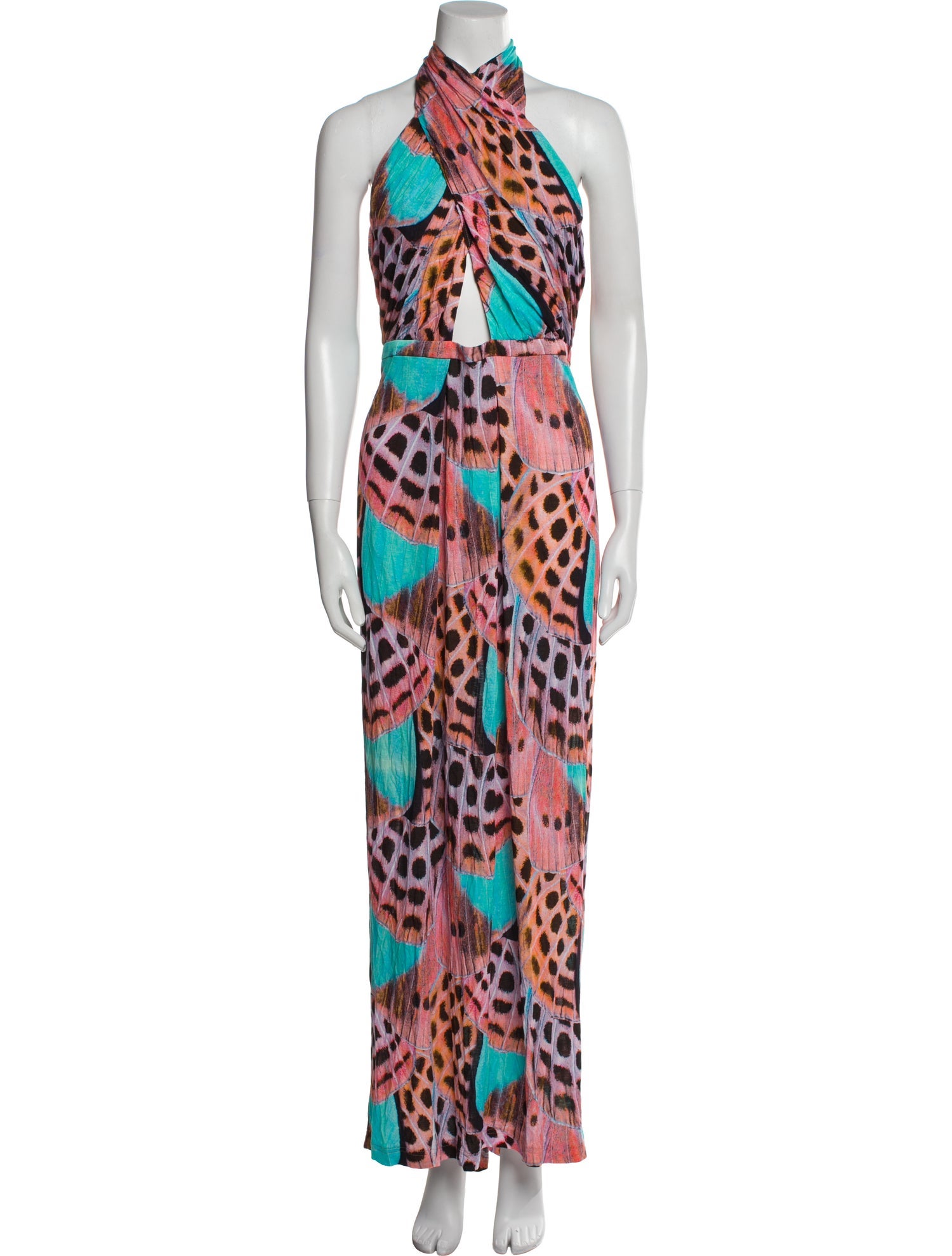 Matthew Williamson Animal Print Midi Length Dress