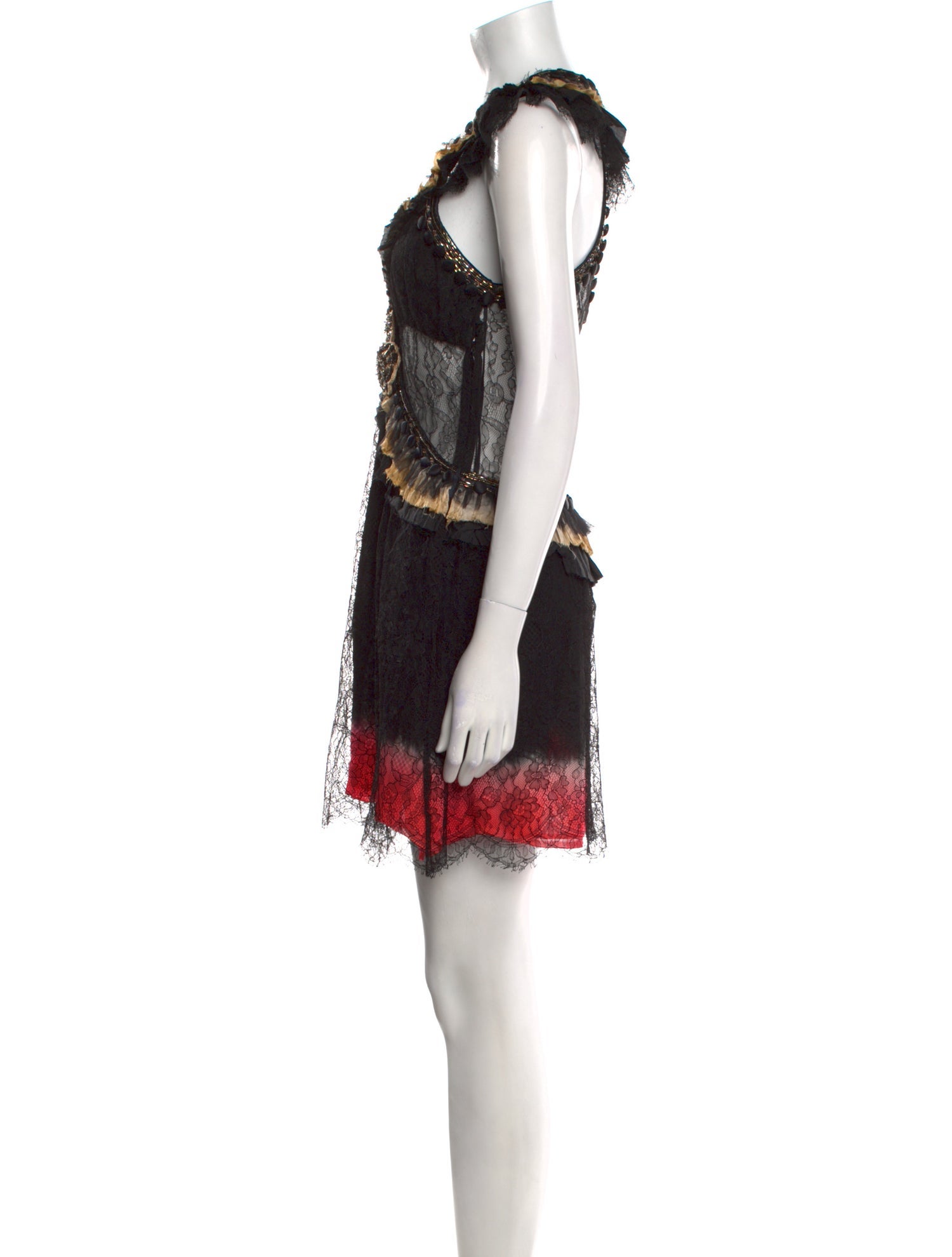 Matthew Williamson Lace Pattern Mini Dress