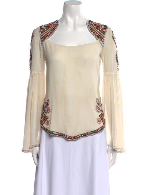 Matthew Williamson Printed Square Neckline Blouse