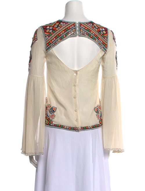 Matthew Williamson Printed Square Neckline Blouse