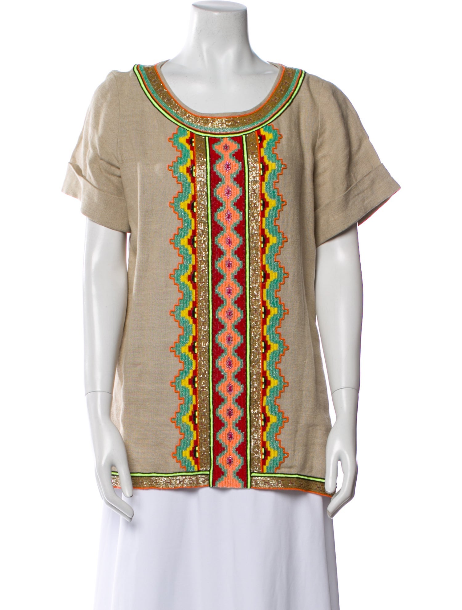 Matthew Williamson Linen Printed T-Shirt