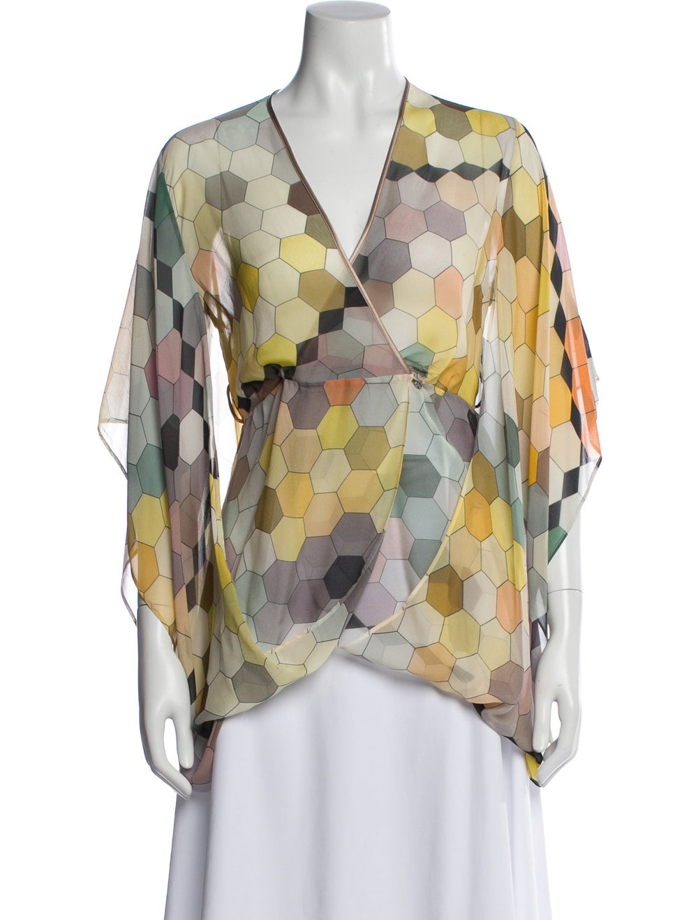 Matthew Williamson Silk Patterned Blouse - image 1