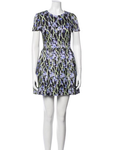 Pre-owned Matthew Williamson Floral Print Mini Dress In Multi