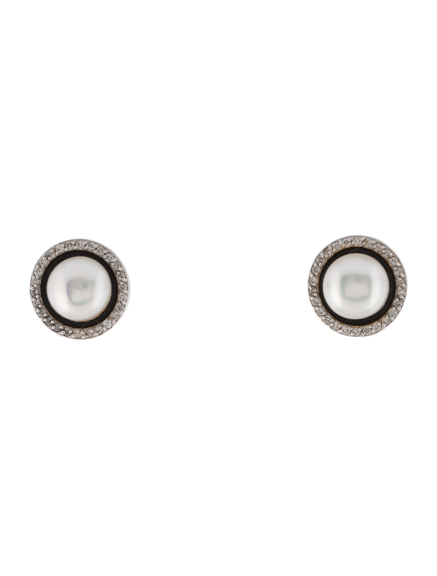 Mateo 14K Pearl & Diamond Stud Earrings
