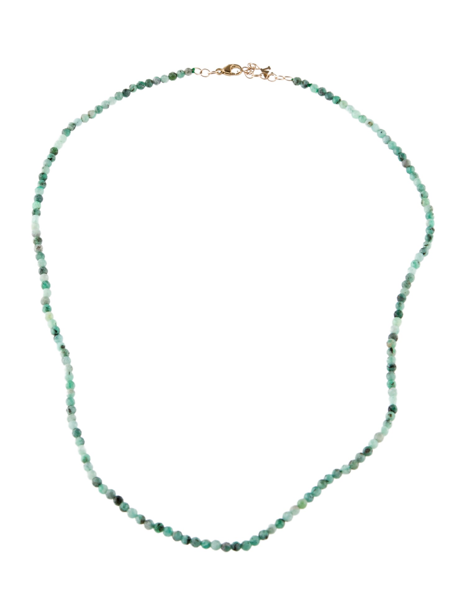 Mateo 14K Emerald Beaded Necklace