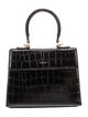 Mateo Embossed Leather Top Handle Bag