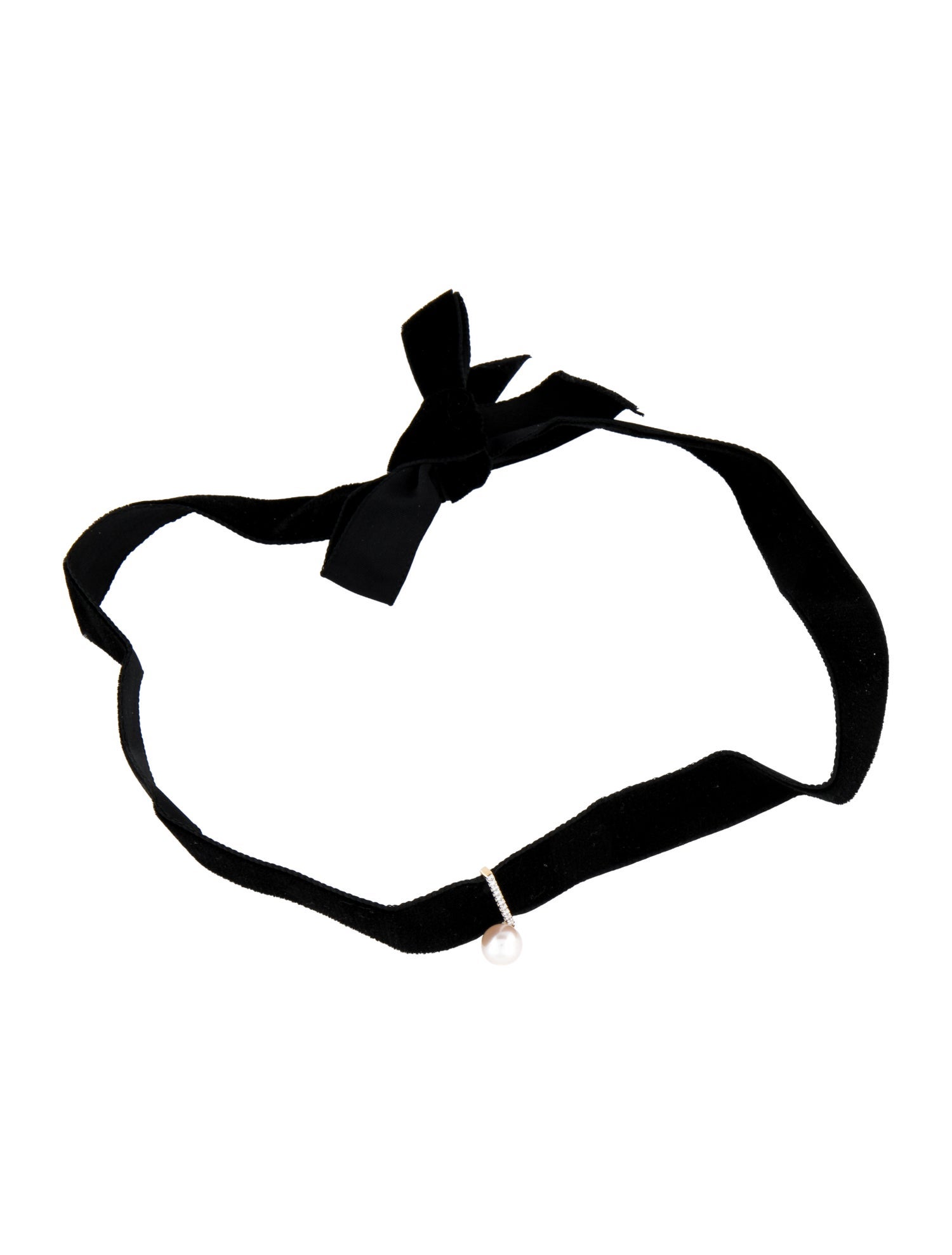 Mateo 14K Pearl & Diamond Black Velvet Choker