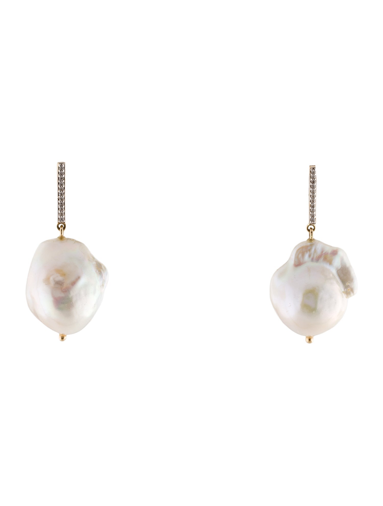 Mateo 14K Pearl & Diamond Drop Earrings