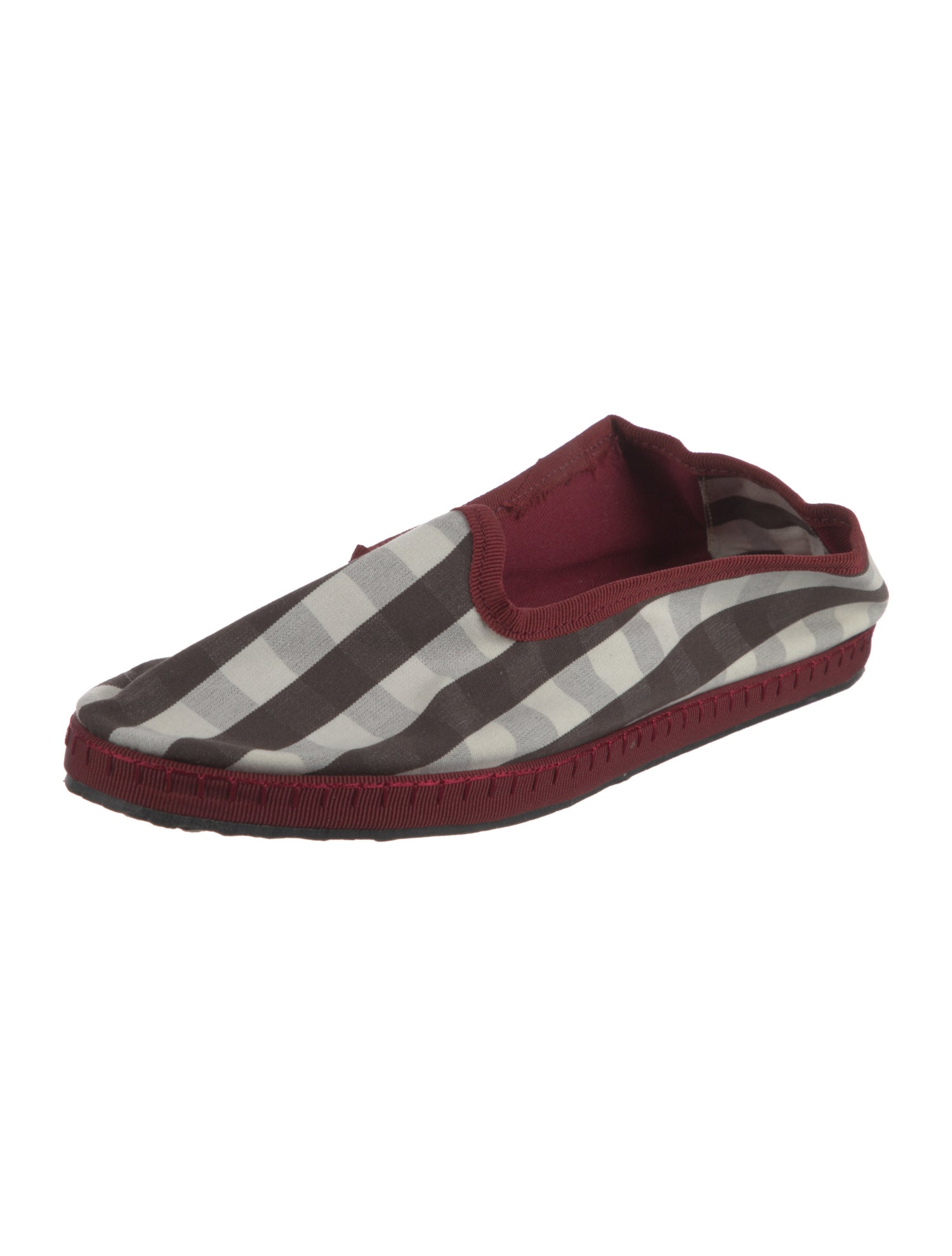 Marta Ferri Plaid Print Whipstitch Trim Loafers
