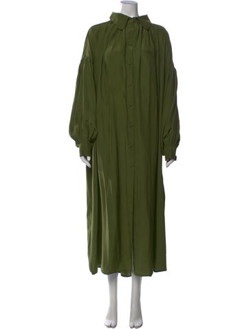 Pre-owned Marta Ferri Long Dress In Green