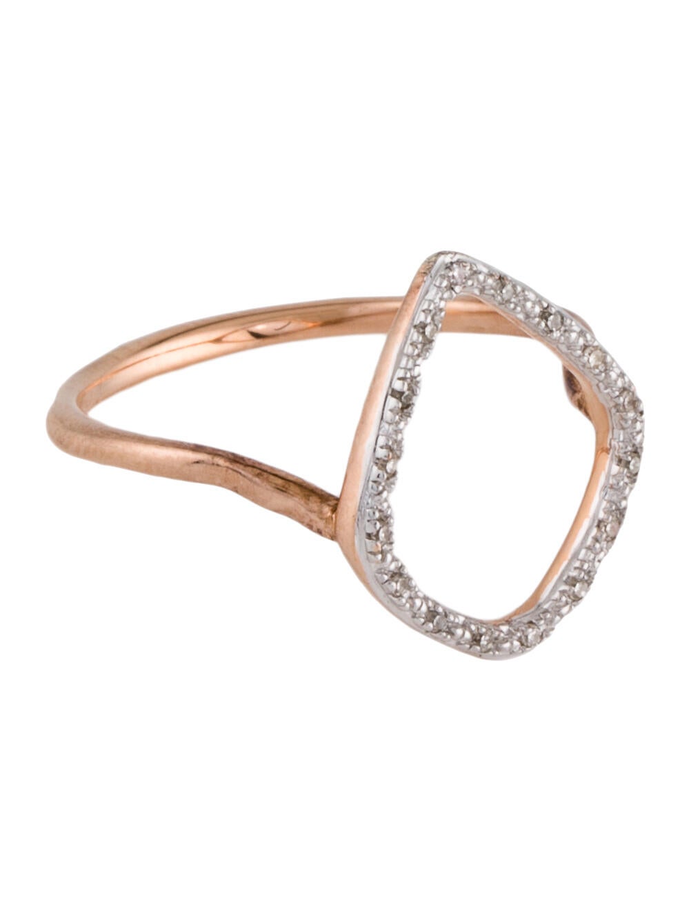 Monica Vinader Diamond Riva Hoop Cocktail Ring