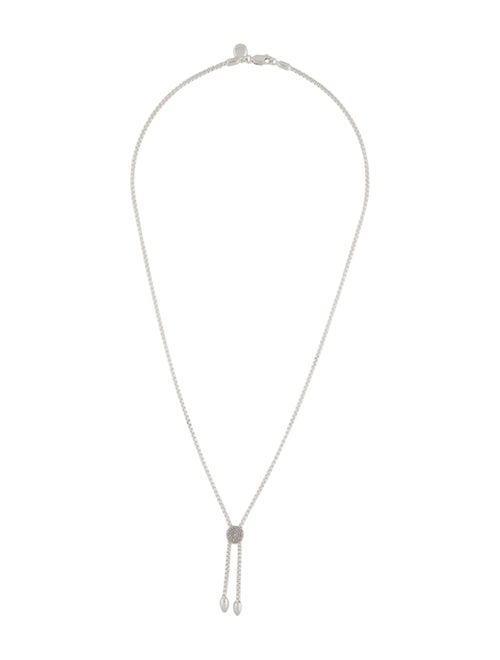 Monica Vinader Diamond Fiji Button Lariat Necklace