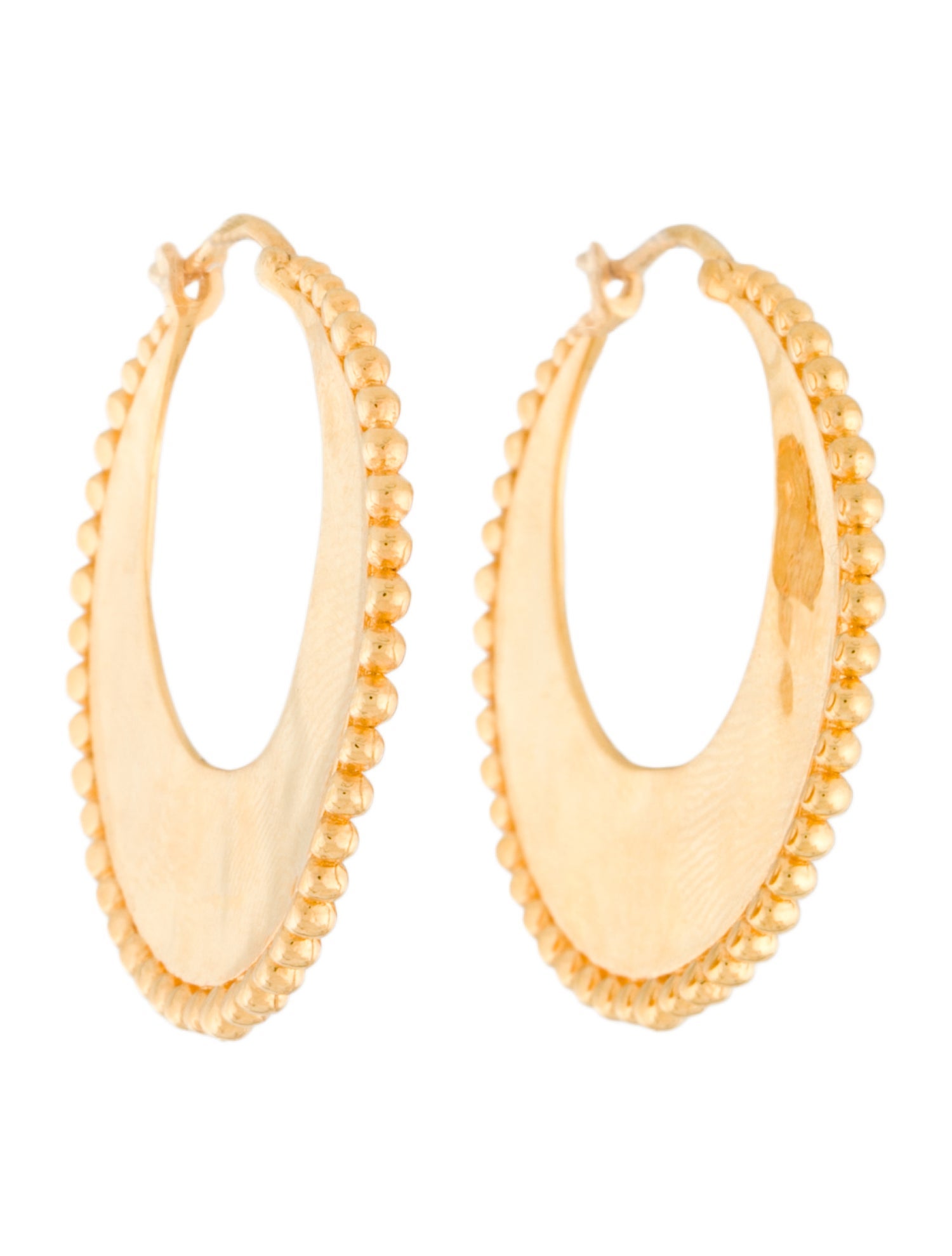 Monica Vinader Deia Beaded Large Hoop Earrings - 18K Vermeil