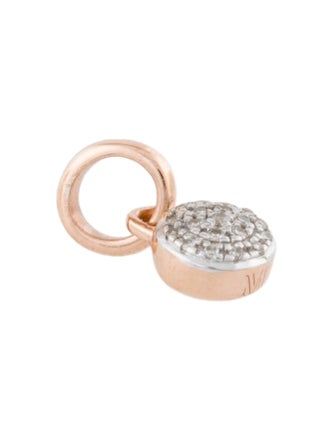 Monica Vinader Diamond Fiji Mini Button Pendant Charm